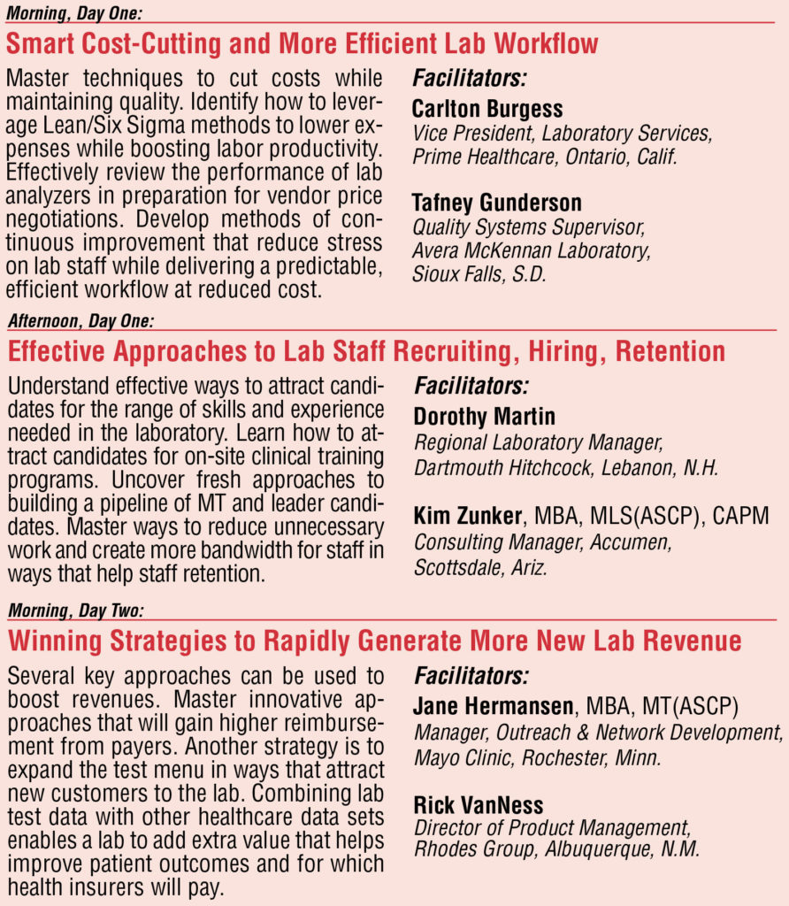 Lab Essentials Management agenda