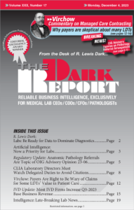 The Dark Report Volume XXX, Number 17 - December 4, 2023 booklet cover.
